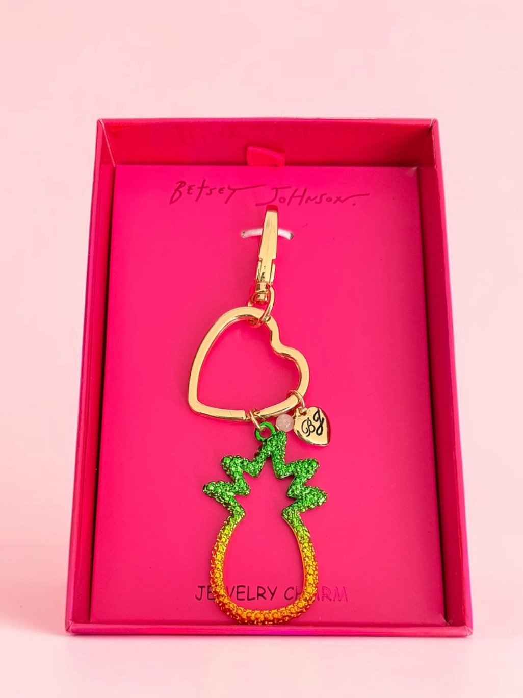 Betsey Johnson GoldTone Pineapple Key Charm